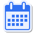 Icon calendar blue