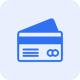 Icone carré carte bleu