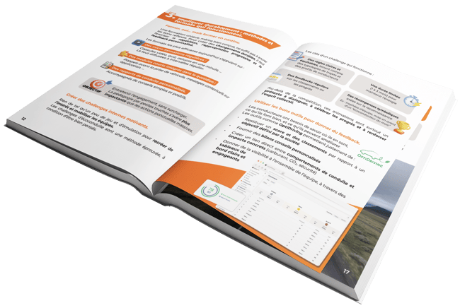 Mock up livre blanc écoconduite ouvert Mock up livre blanc écoconduite ouvert