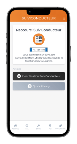 QR code application SuiviConducteur
