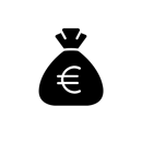 SDF-icone économies rond blanc