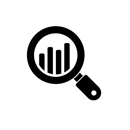 SDF-icone analyse rond blanc