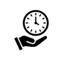 SDF-icone gain de temps rond blanc