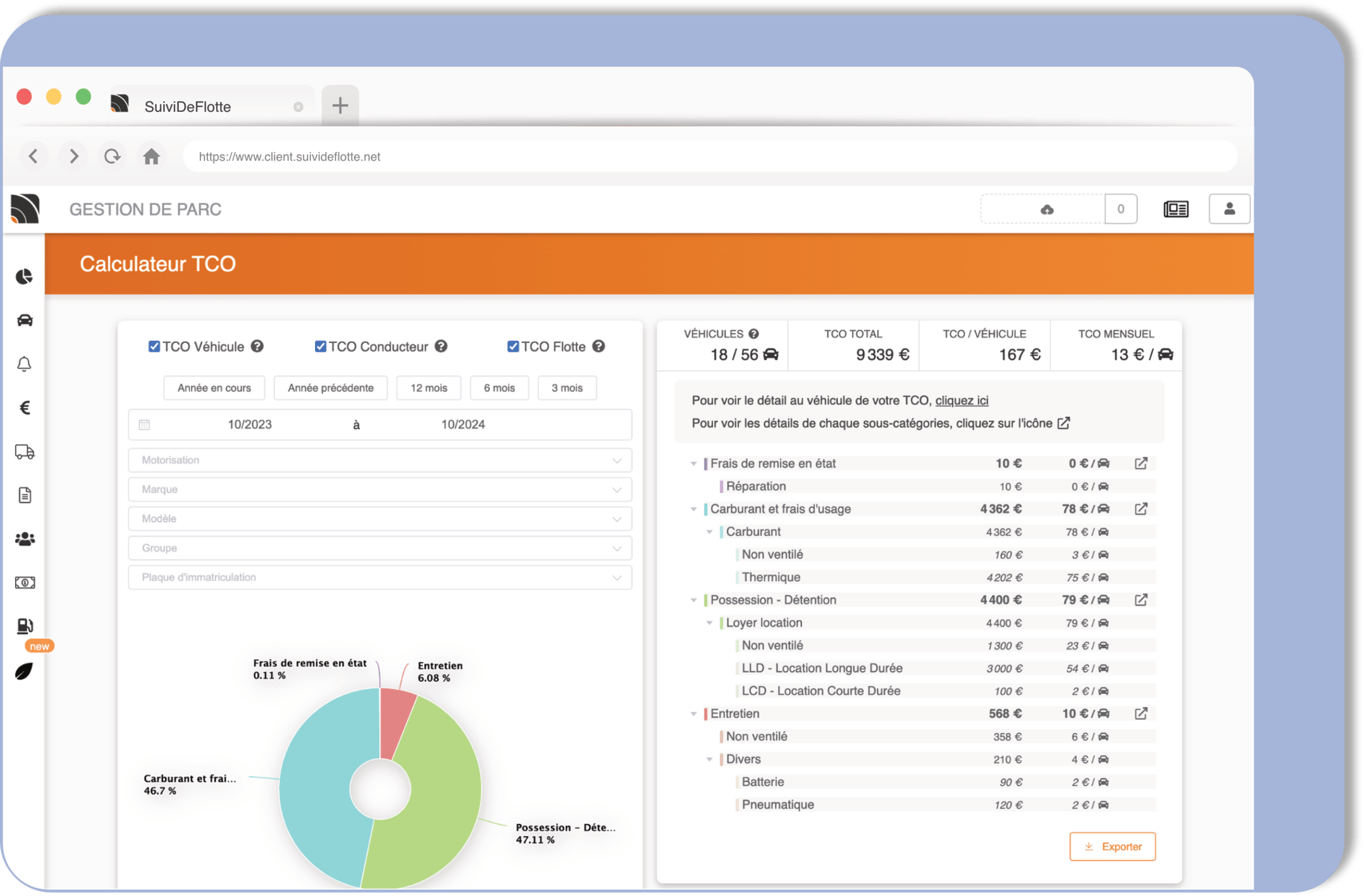 mockup nav calculateur tco