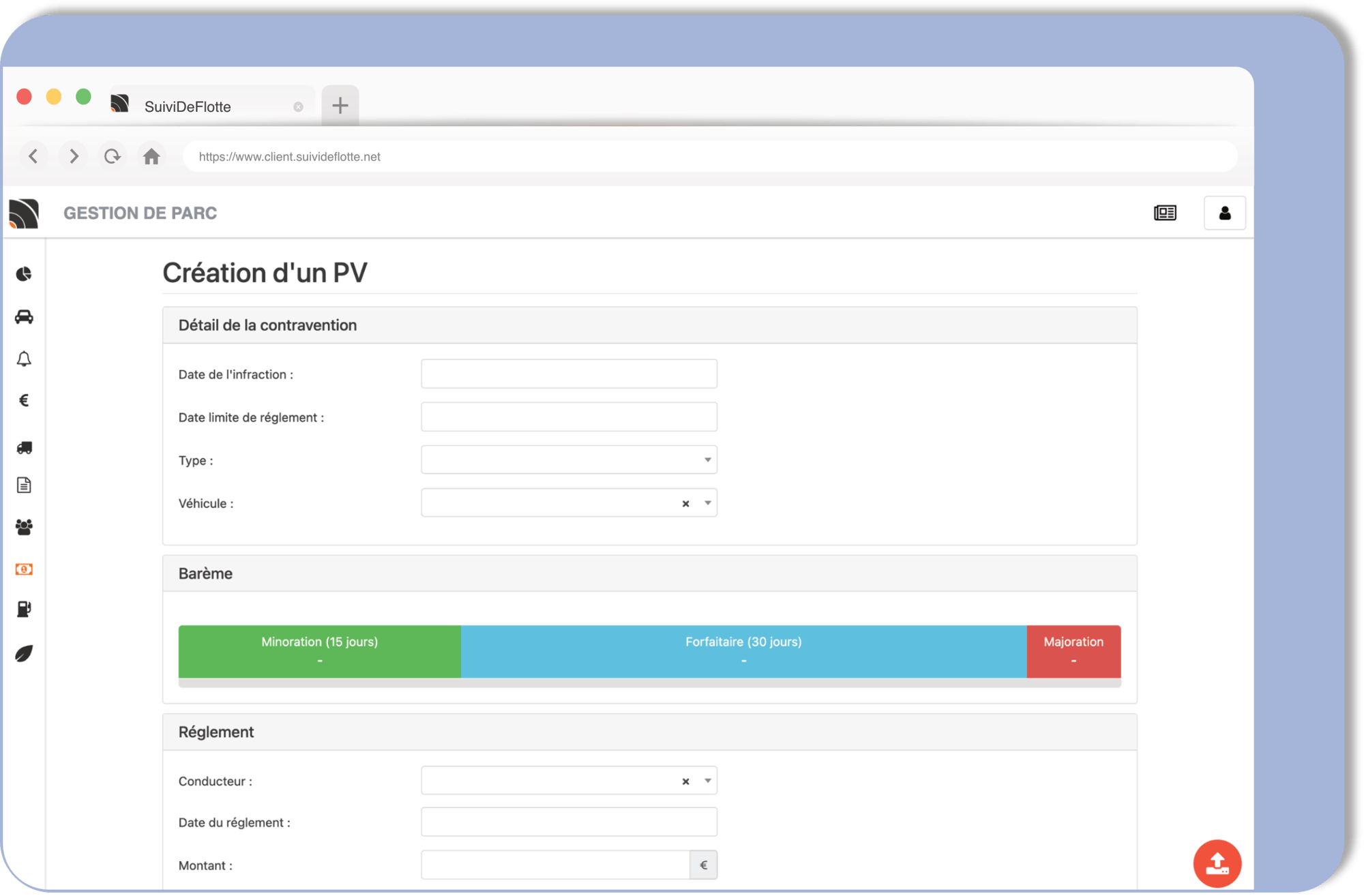 mockup nav création PV